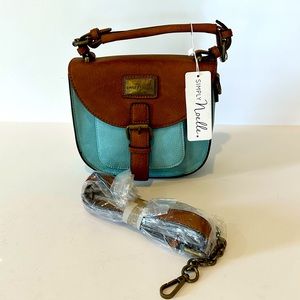Simply Noelle Turquoise and brown handbag